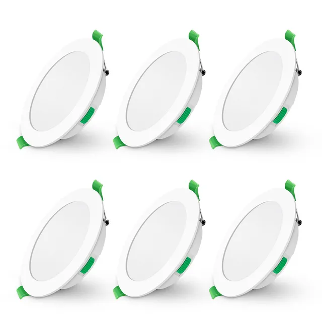 Alusso Recessed Ceiling Light 15W Einbaustrahler 3-CCT 6er Set