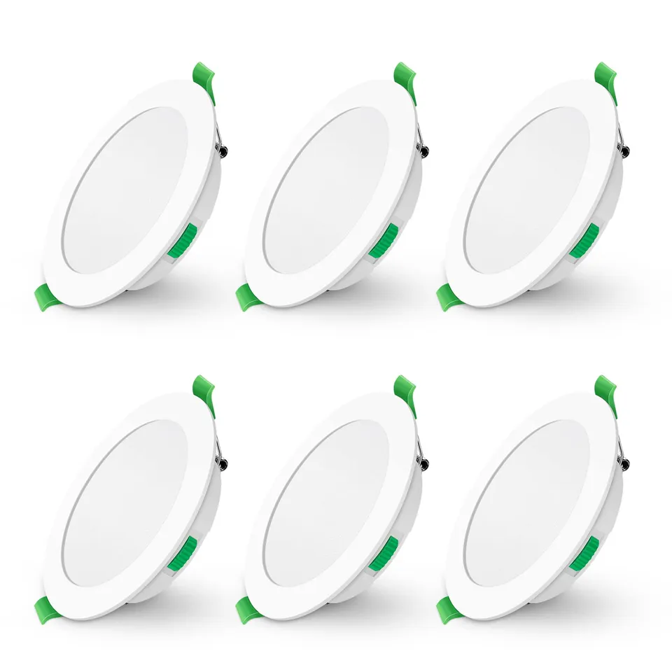 Alusso Recessed Ceiling Light 15W Einbaustrahler 3-CCT 6er Set
