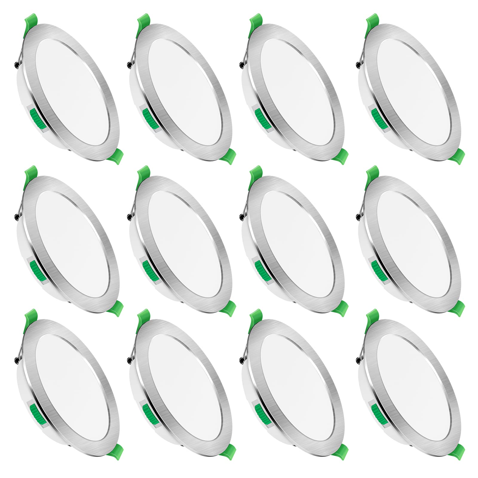 Alusso Einbaustrahler 7W LED Deckenspots 12er Set IP44
