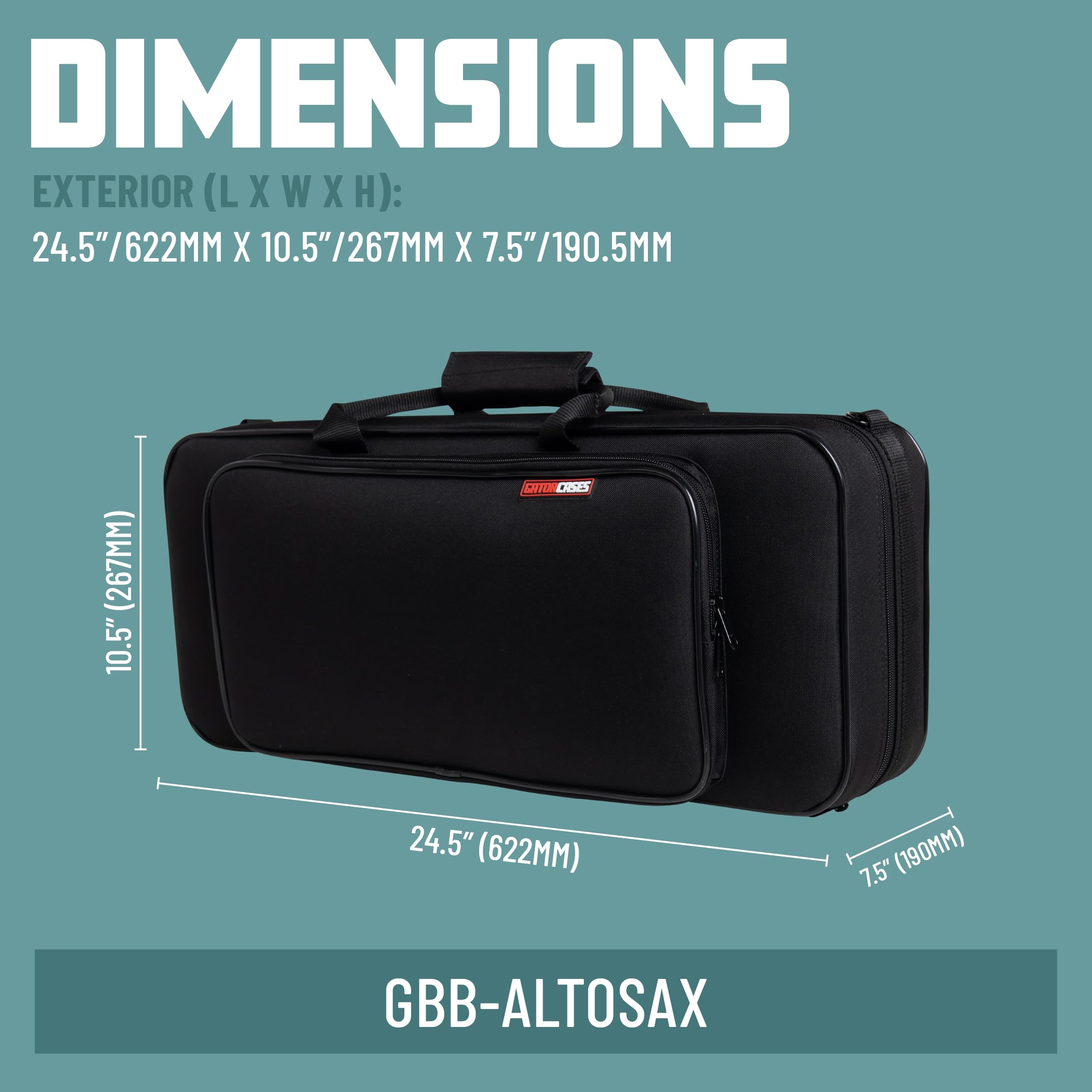 Gator Largo GBB-ALTOSAX Alt-Saxophon Koffer EPS Schwarz