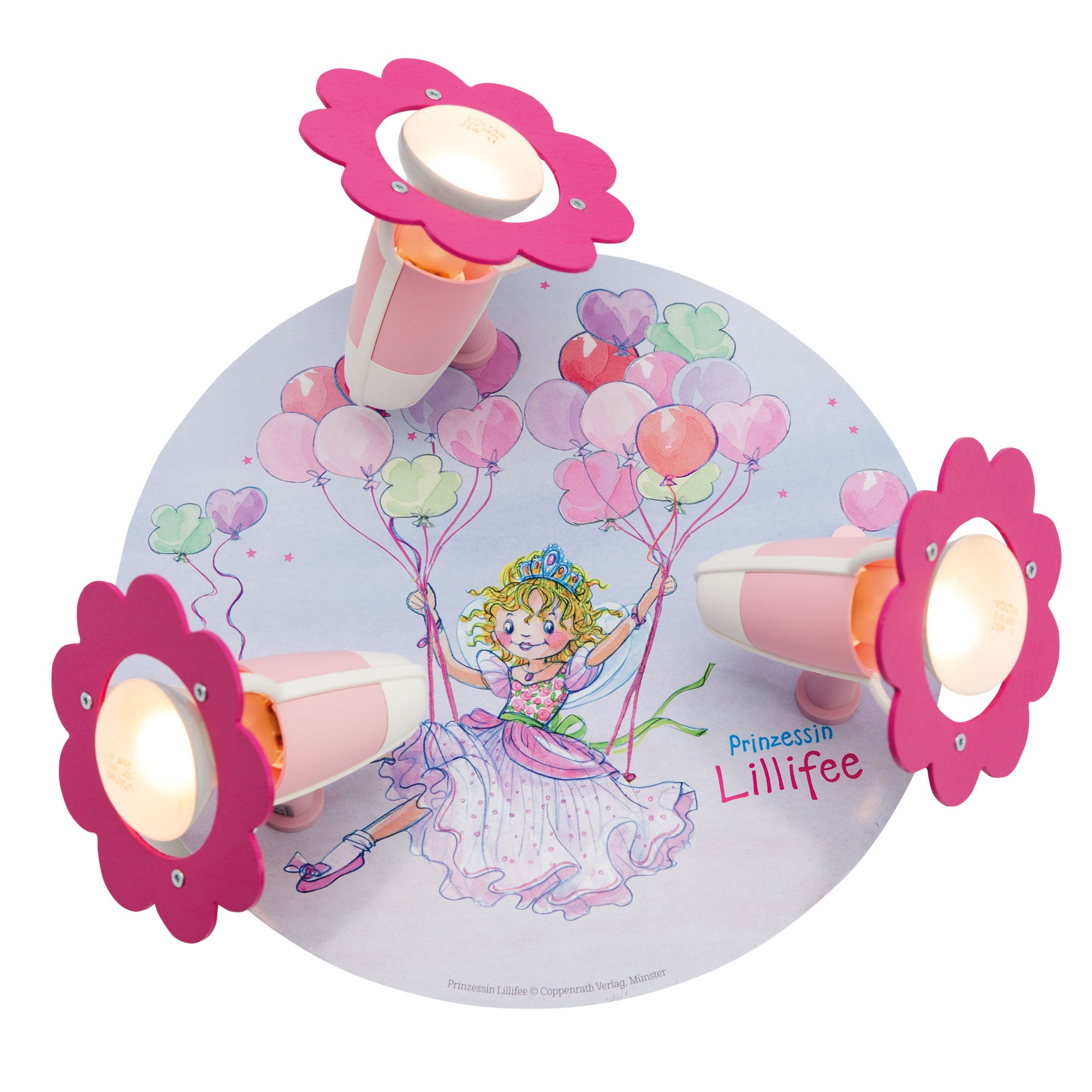 Elobra Kids Lillifee Ballonschaukel 3er Spot Rondell rosa