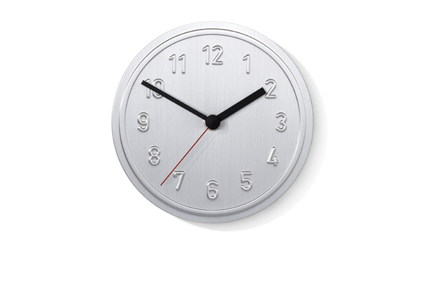 Richard Lampert ALU ALU Wanduhr Aluminium Quarzuhrwerk