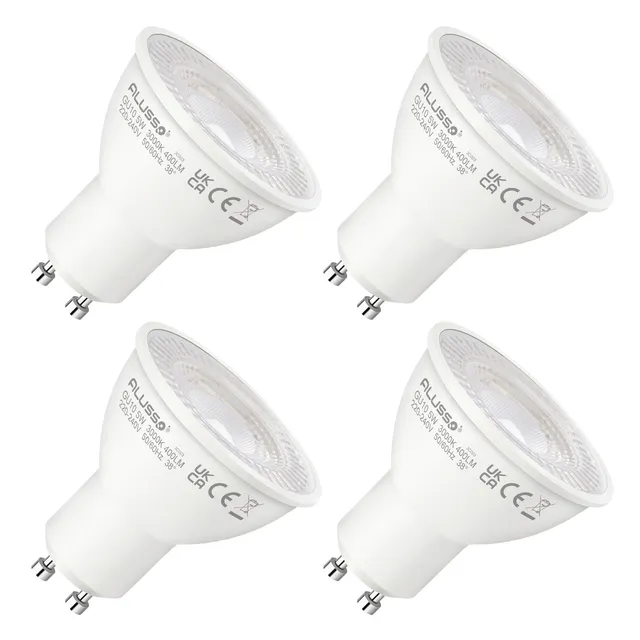 Alusso Bulb GU10 LED Lampe kaltweiß 4er Pack 5W 6000K