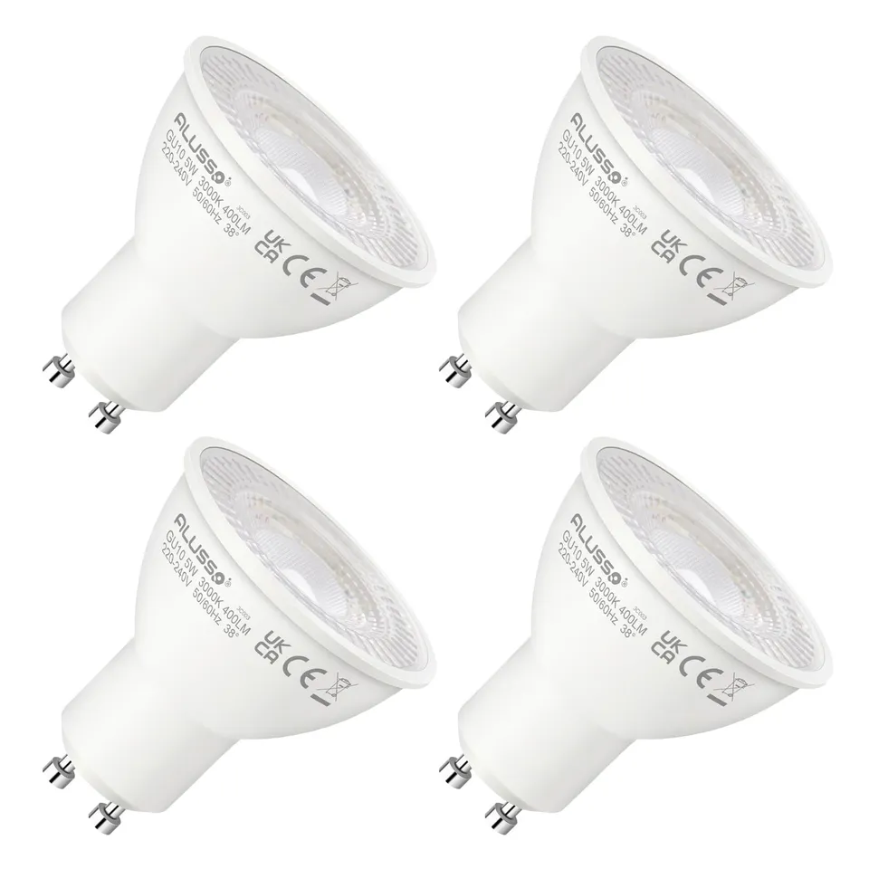 Alusso Bulb GU10 LED Lampe kaltweiß 4er Pack 5W 6000K