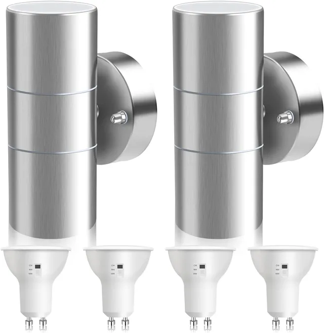 Alusso Security Light Außenleuchte Edelstahl 3CCT Silber