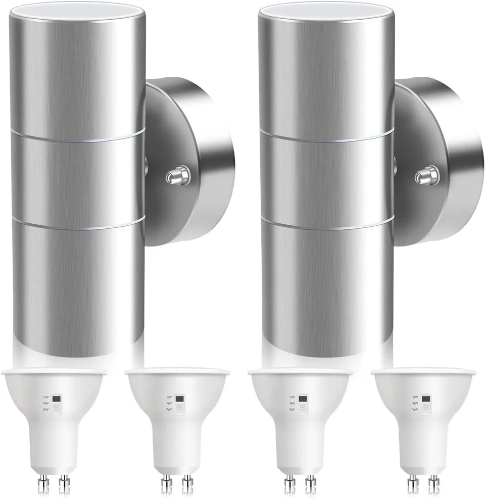 Alusso Security Light Außenleuchte Edelstahl 3CCT Silber