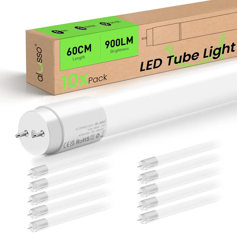 Alusso Bulb LED Röhre 60cm 6000K 9W 10er Pack kaltweiß