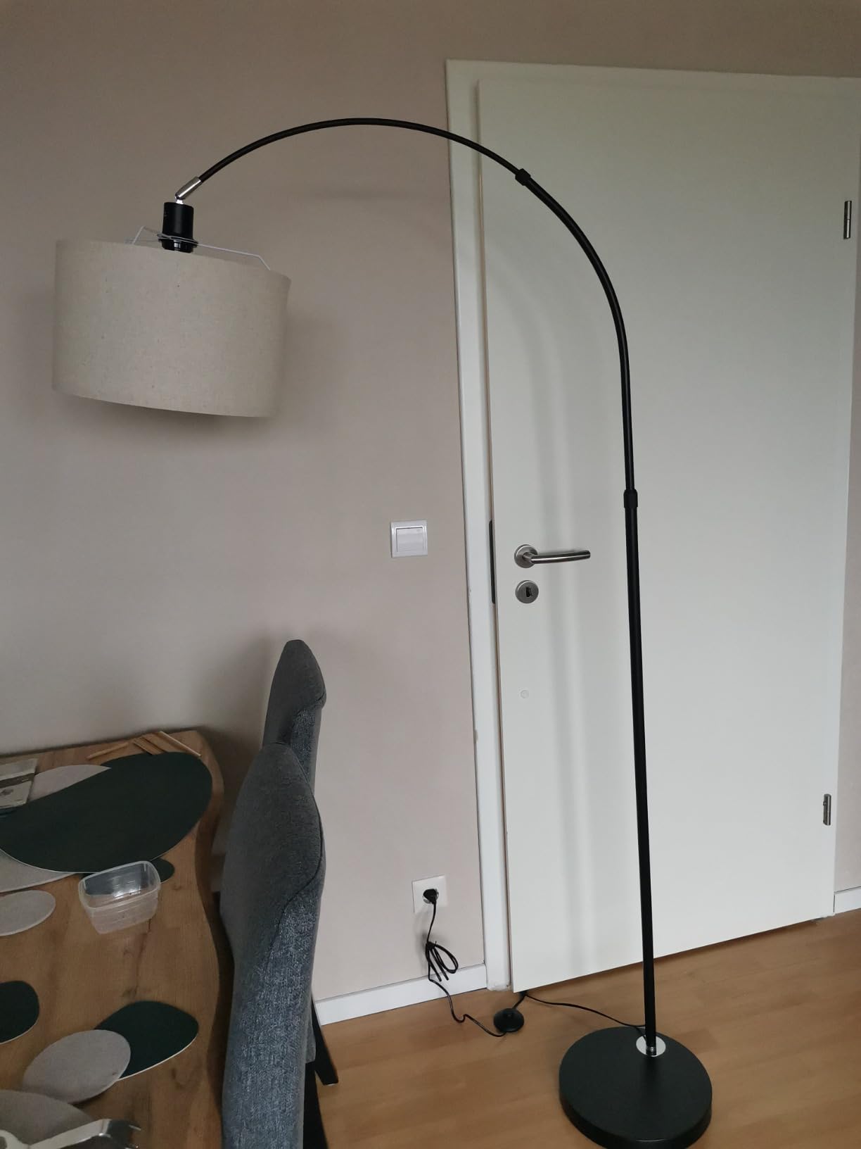 Modlicht Jasmin Bogenlampe Stehlampe Beige 165-180cm E27