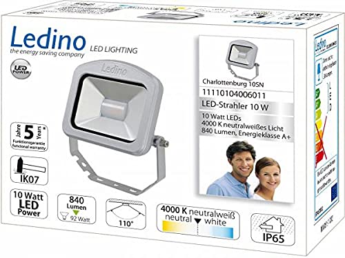 Ledino Charlottenburg 10SN LED-Strahler 10W silber neutralweiß