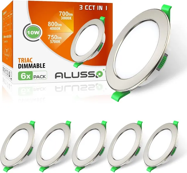 Alusso Recessed Ceiling Light Einbaustrahler 6er 3CCT IP44