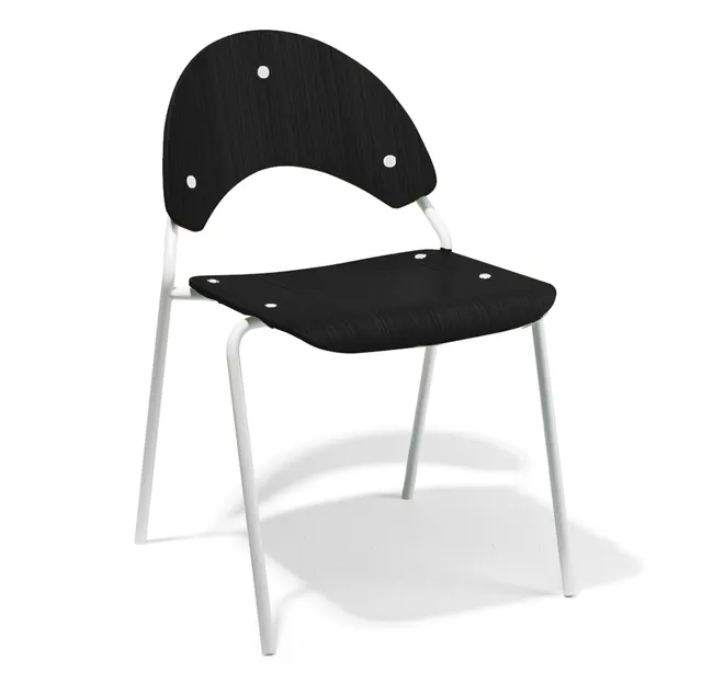 Richard Lampert Frog Stuhl Weiß Schwarz Muster