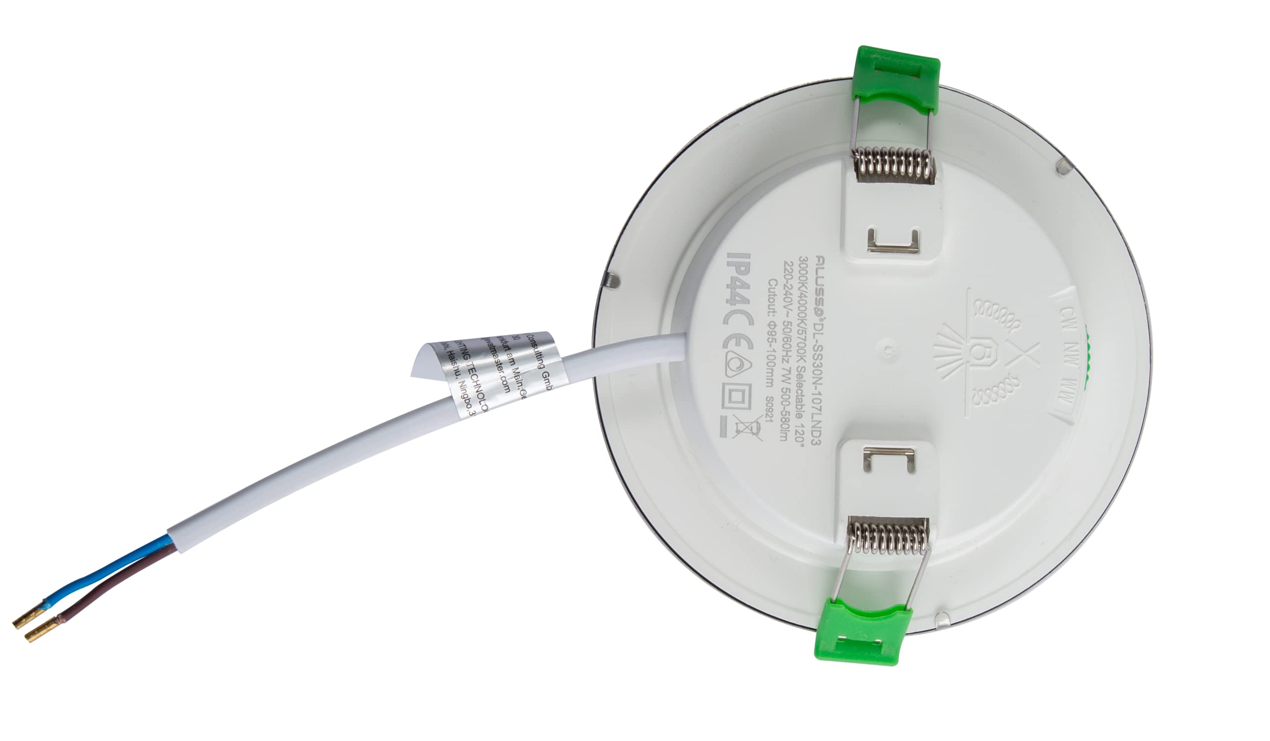 Alusso LED Einbaustrahler 7W dimmbar 6er Set 3-farbig