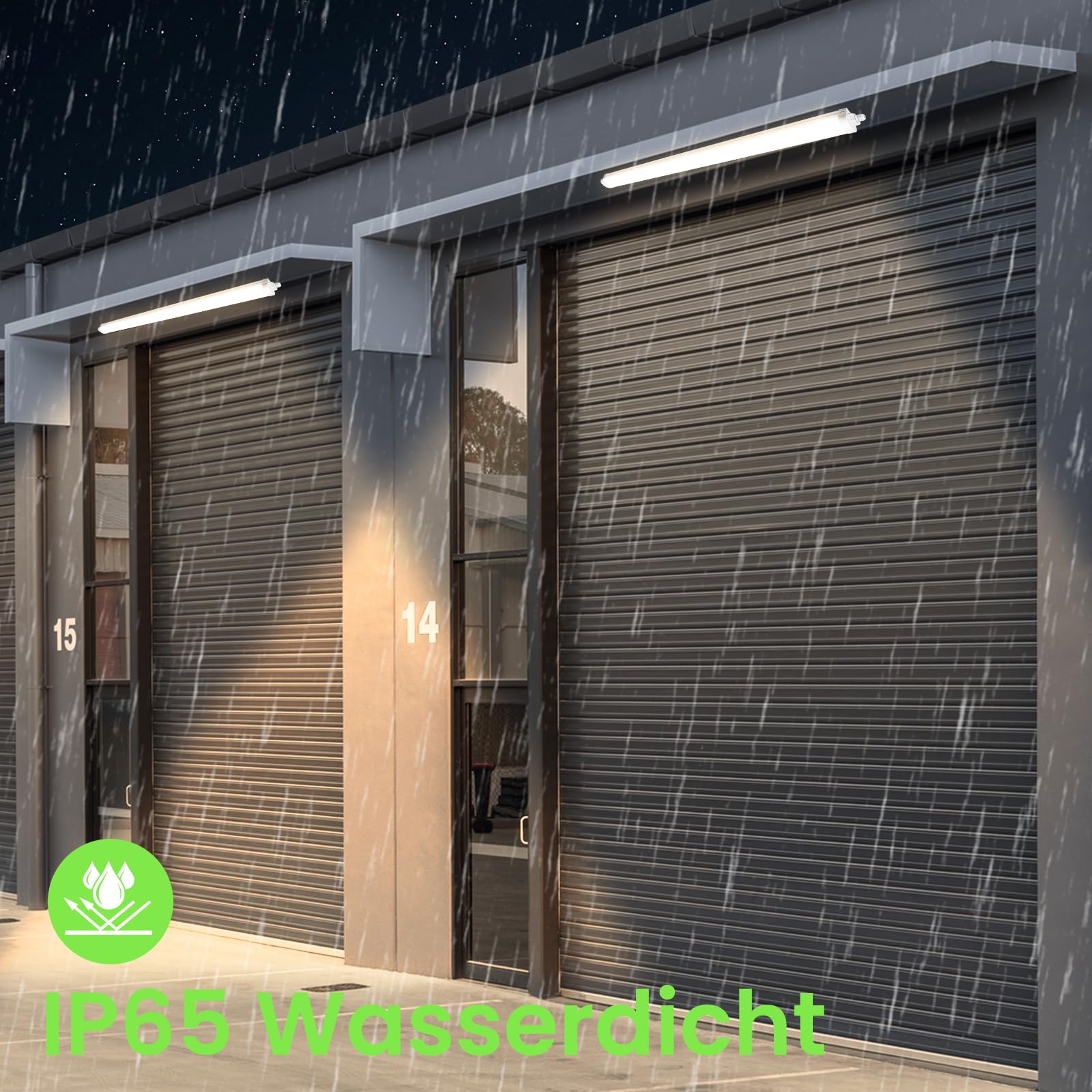 Alusso Feuchtraumleuchte LED 120cm 4000K IP65 2 Stück