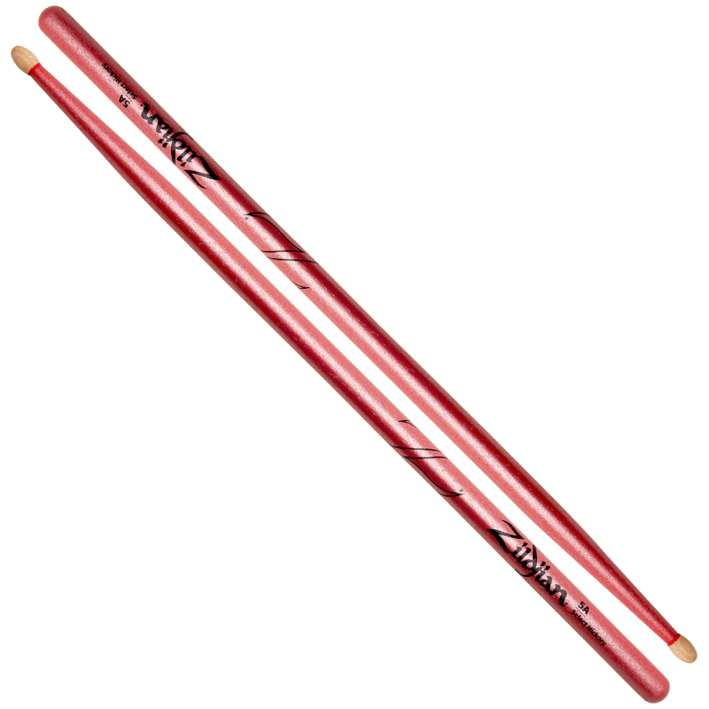 Zildjian 5A Chroma Pink Drumsticks Hickory metallic