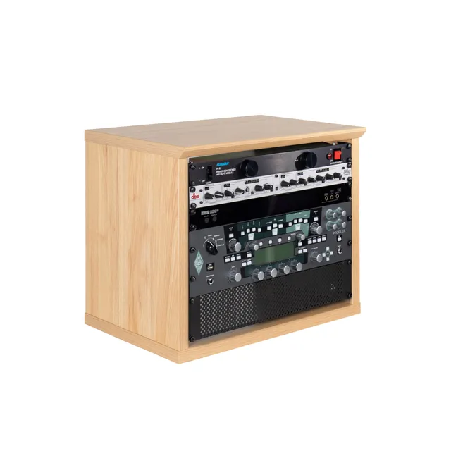 Gator Furniture Elite 8U Desktop Studio Rack Ahorn Natur Holz