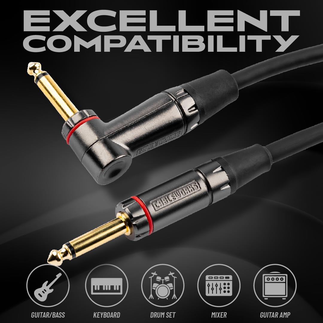 Gator Cables GCWH-INS-10RA Gitarrenkabel 3 m gewinkelt