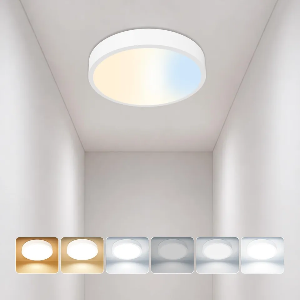 Alusso Deckenleuchte LED rund 1980lm 3CCT weiß IP44