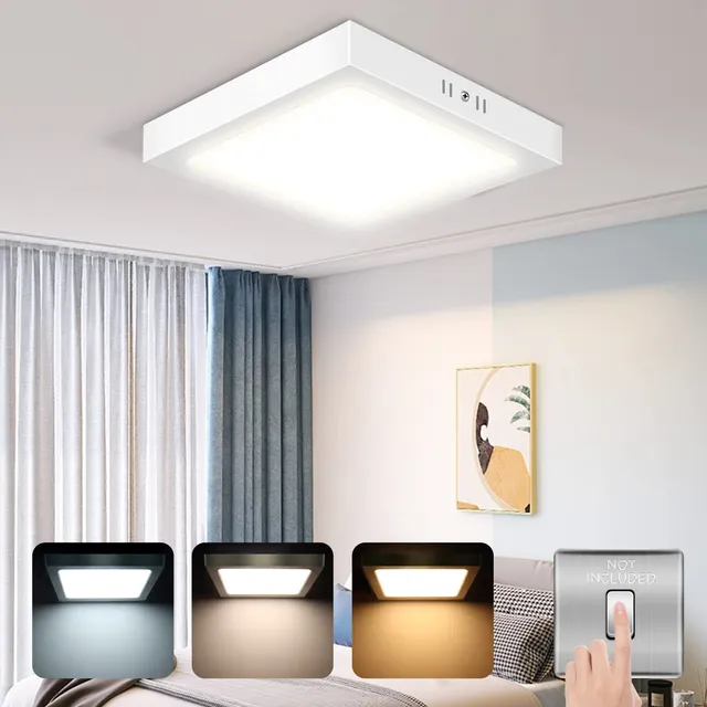 Alusso Recessed Deckenleuchte 18W quadratisch IP44 3-farbig