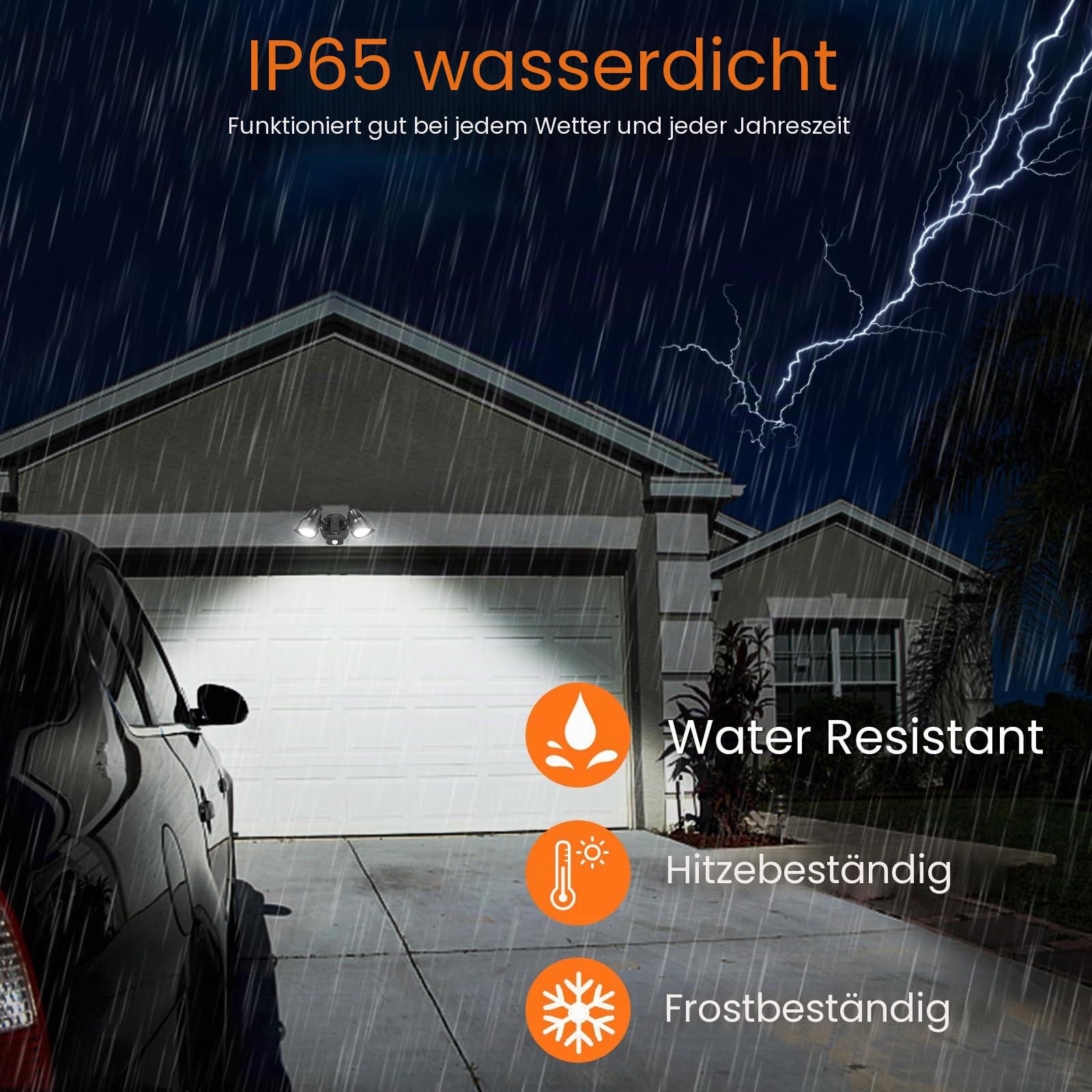 Alusso Security Light Strahler 25W Doppel Fernbedienung