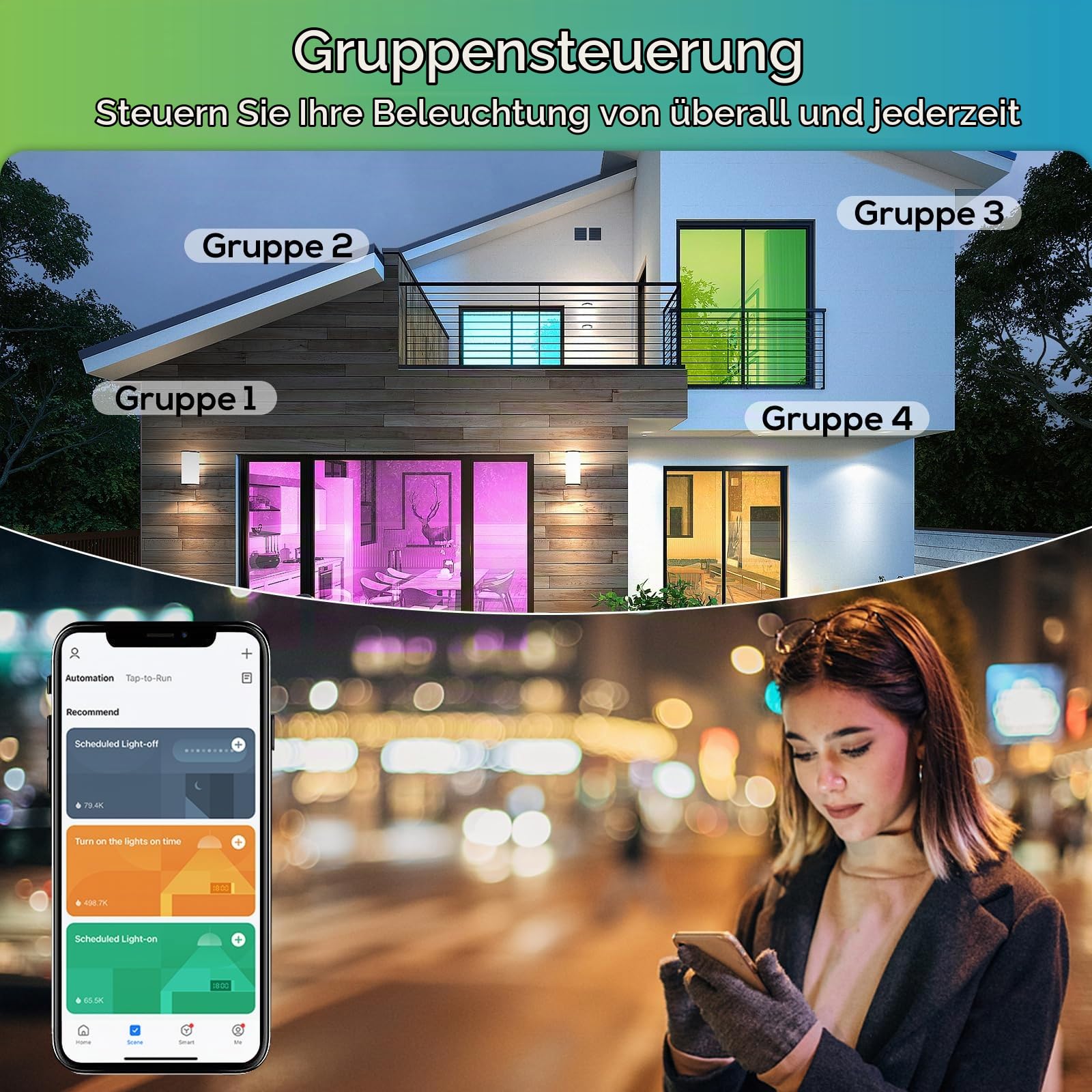 ALUSSO Smart GU10 WLAN Lampe RGB dimmbar 2 Stück