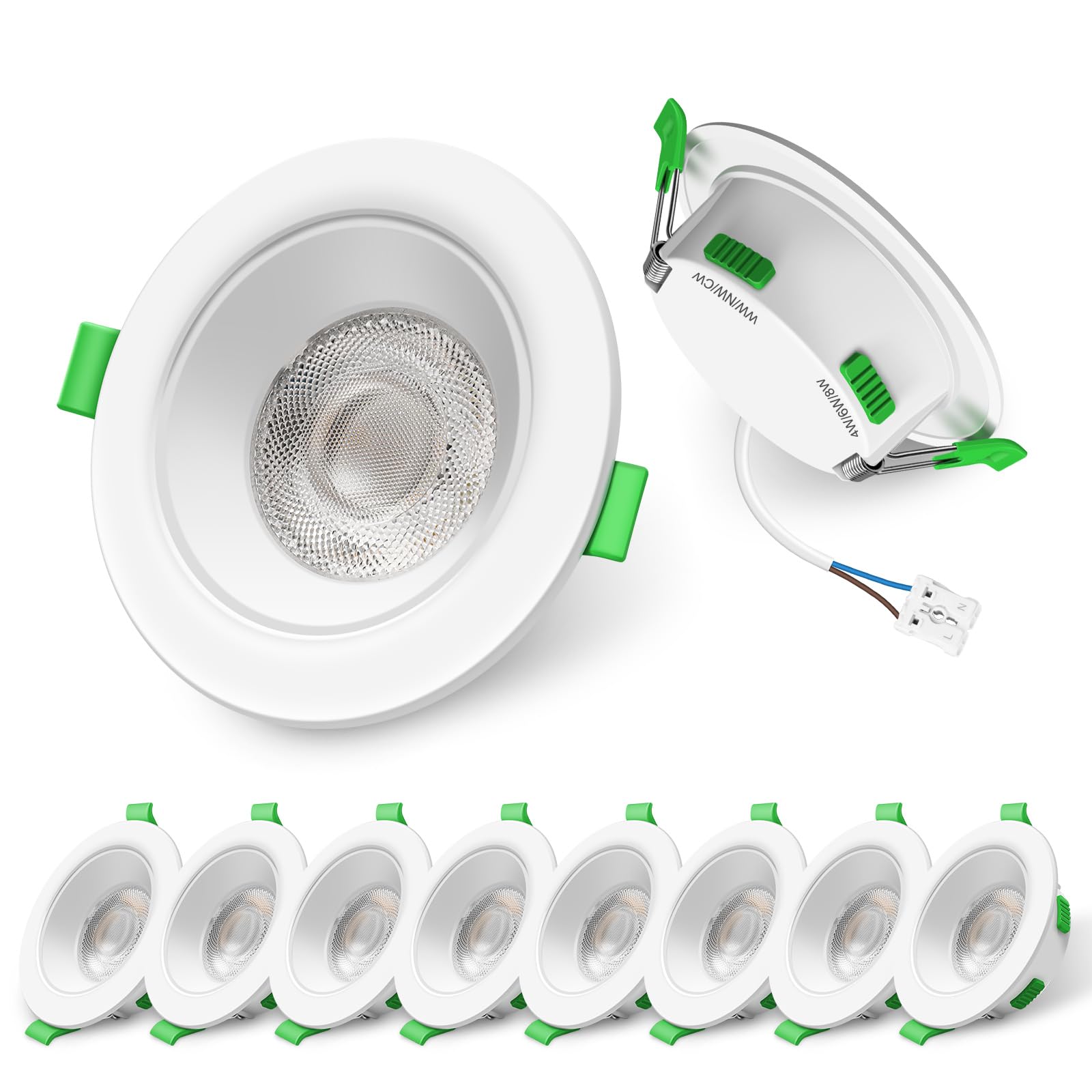 Alusso Recessed Ceiling Light Einbaustrahler 8W Weiß Rund 230V