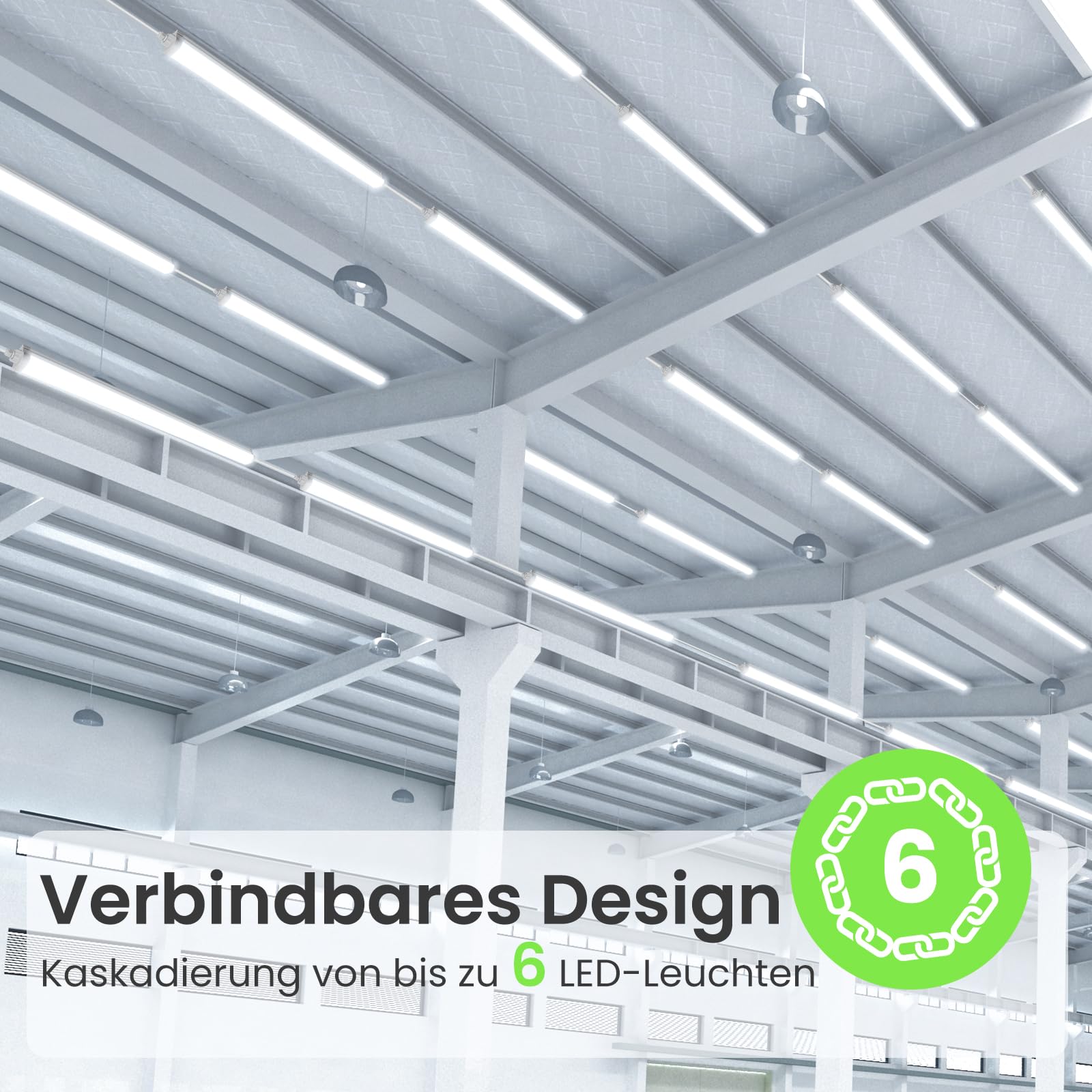 Alusso Feuchtraumleuchte LED 120cm 4000K IP65 2 Stück