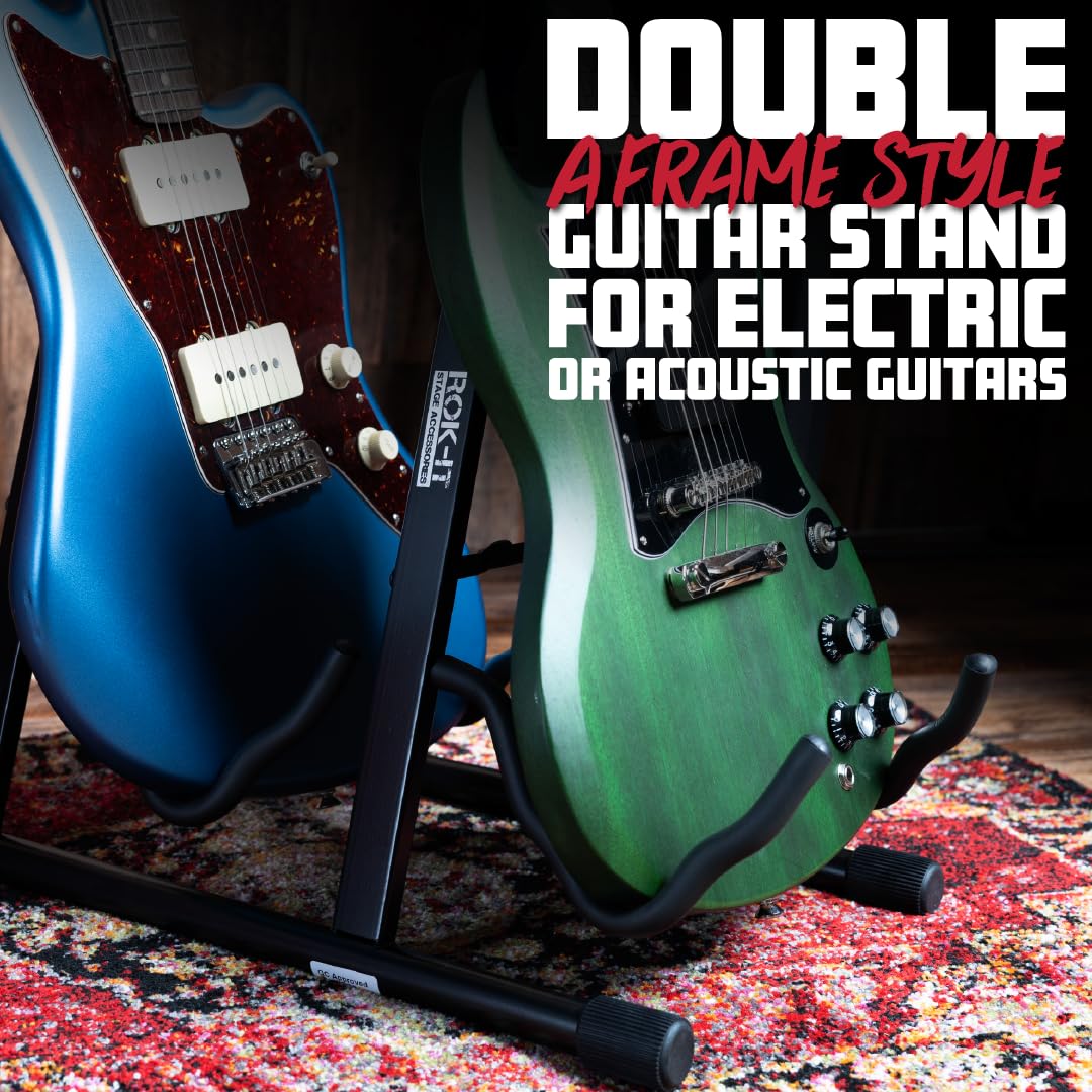 Gator Rok-It RI-GTRAU2X Doppel-Gitarrenständer Stahl klappbar