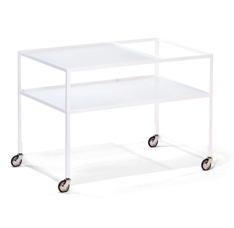Richard Lampert Barwagen Servierwagen schwarz Riffelglas