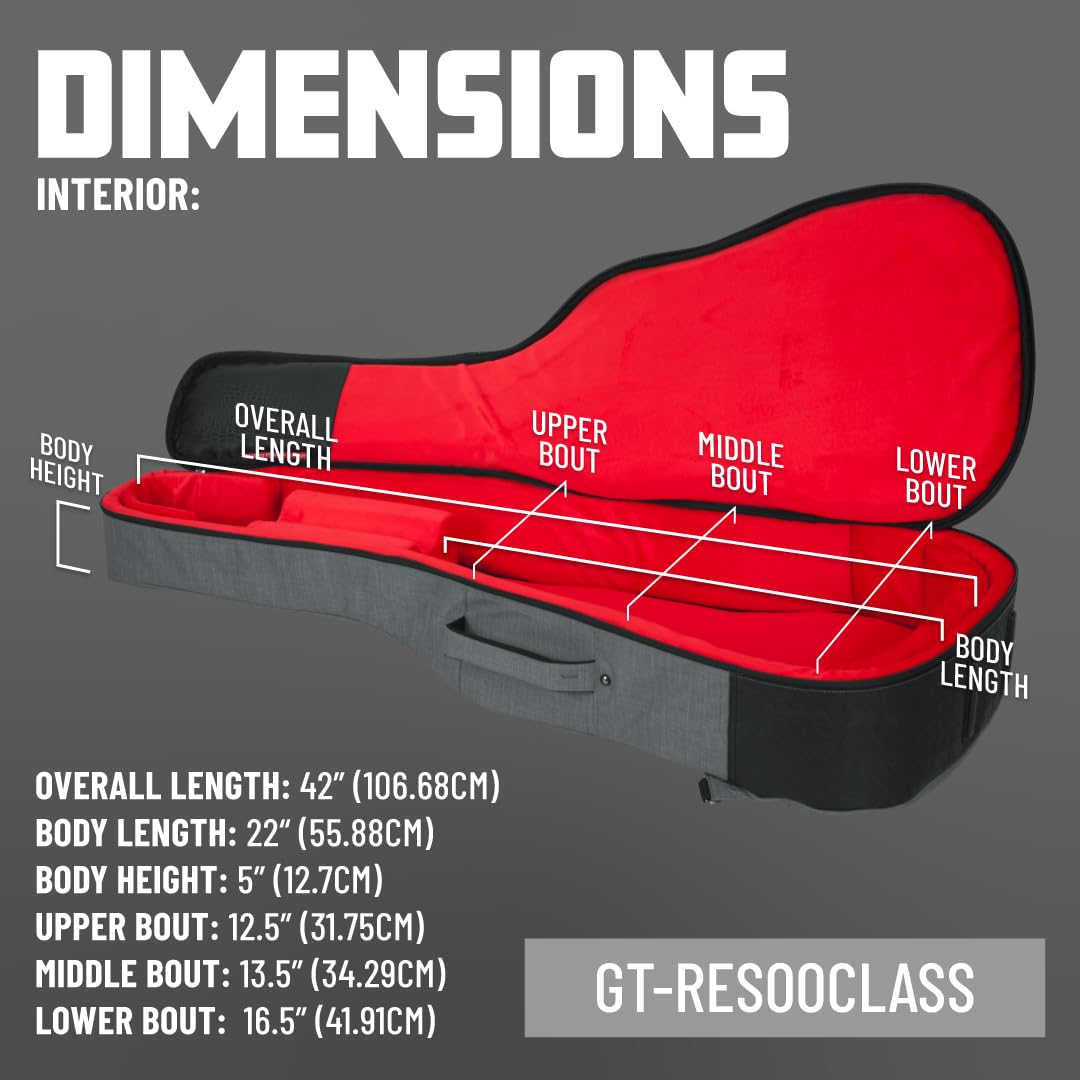 Gator Transit GT-RES00CLASS Klassik Gitarren Gigbag Anthrazit