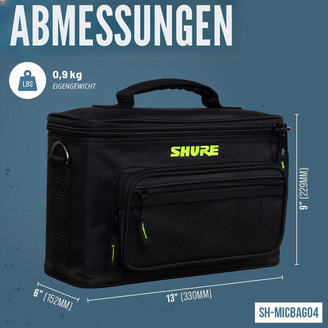 Shure by Gator SH-MICBAG04 Mikrofontasche 4 Mikrofone