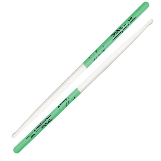 Zildjian 5A Maple Green DIP Drumsticks Ahorn Grip