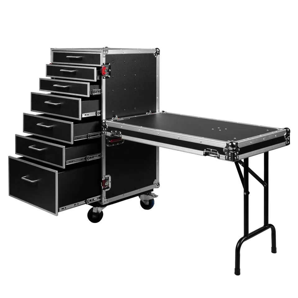 Gator GTOUR-WORKST7 Flightcase 7 Schubladen Tisch 63,5cm