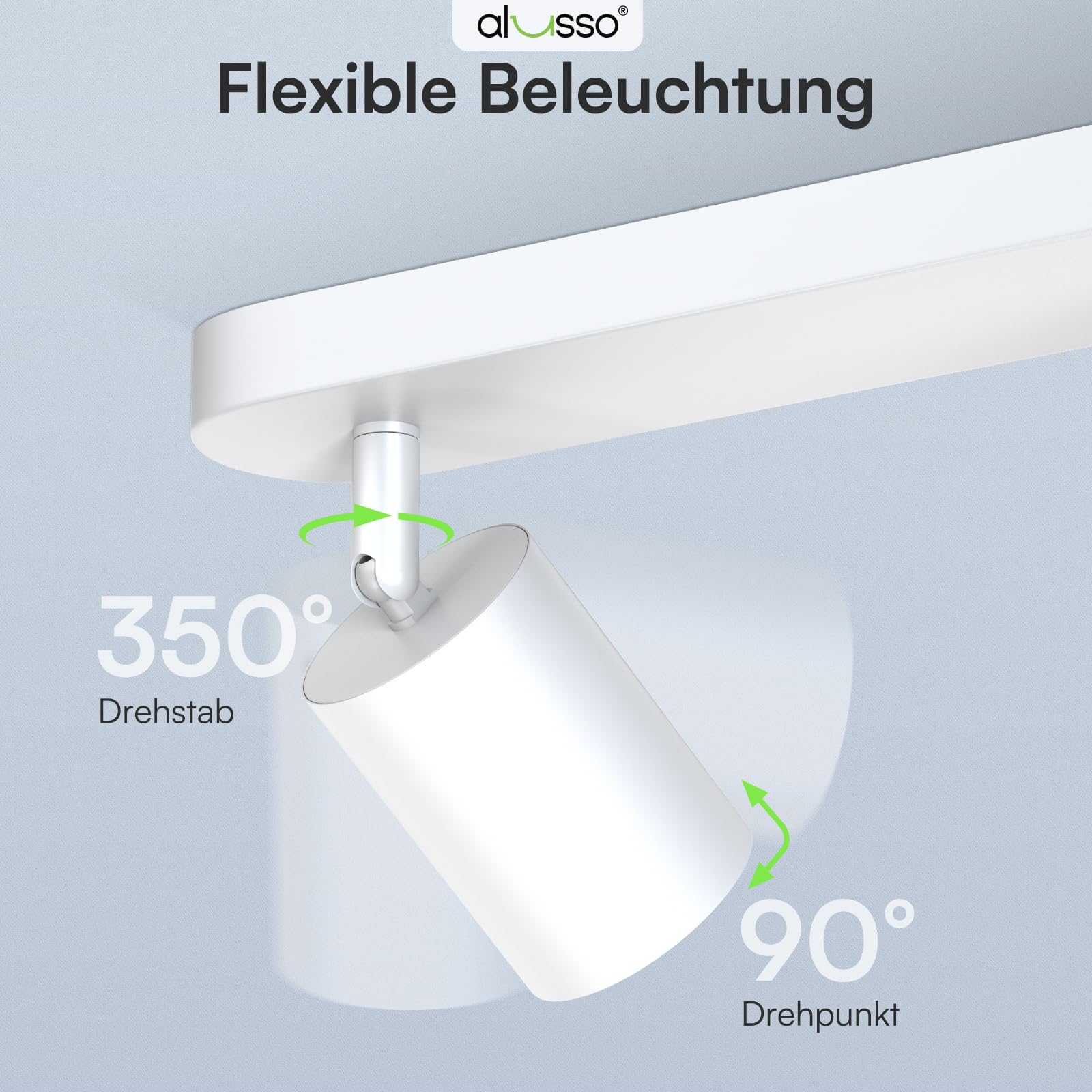 Alusso Deckenstrahler 3-flammig Weiß 5W GU10 schwenkbar
