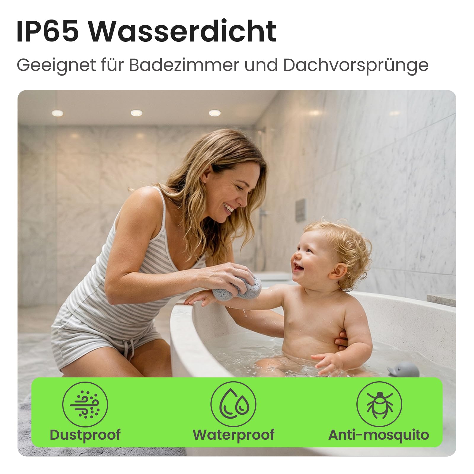 Alusso Einbaustrahler Rund Weiß 5W IP65 3CCT dimmbar