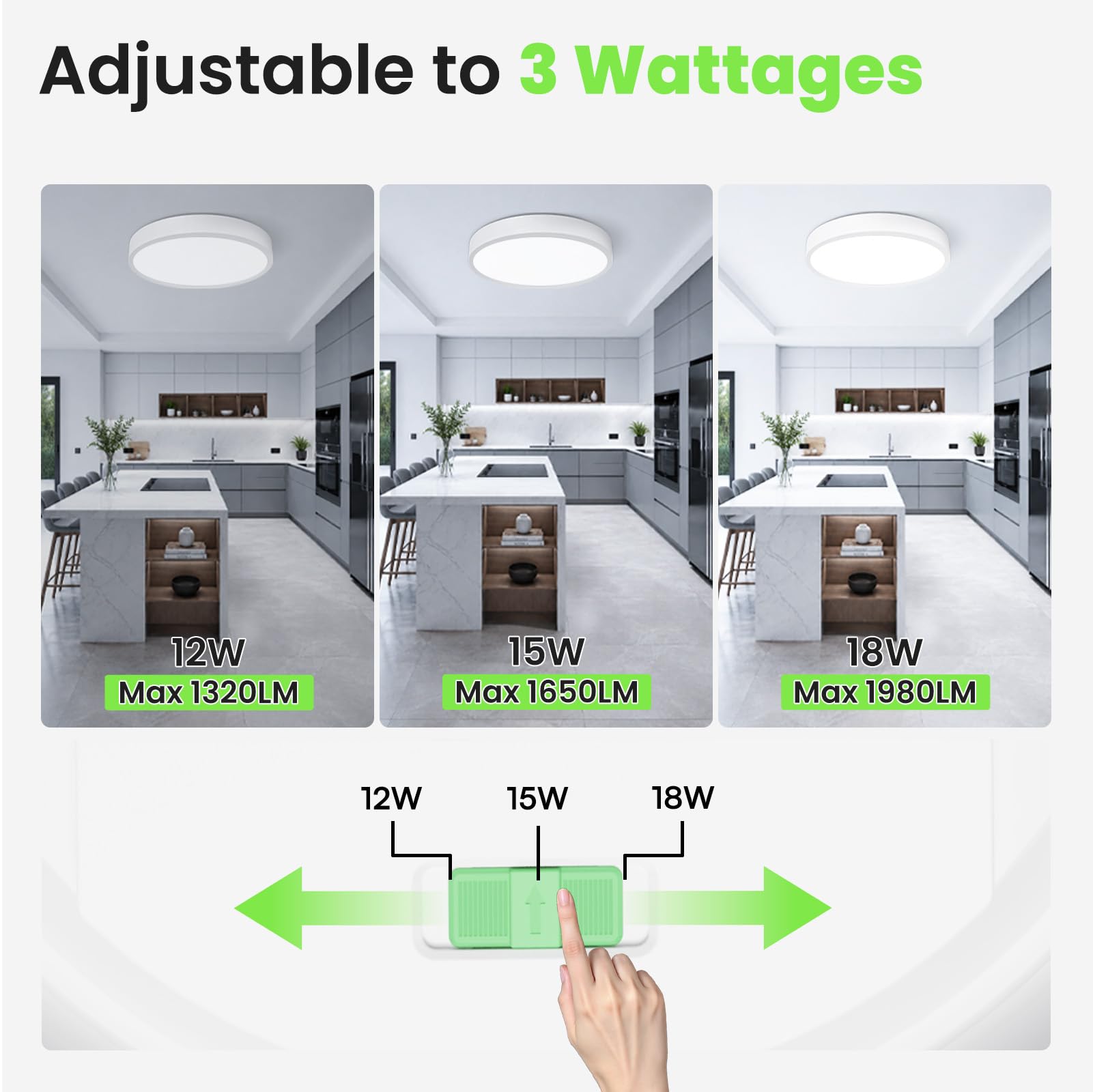 Alusso Deckenleuchte LED rund 1980lm 3CCT weiß IP44