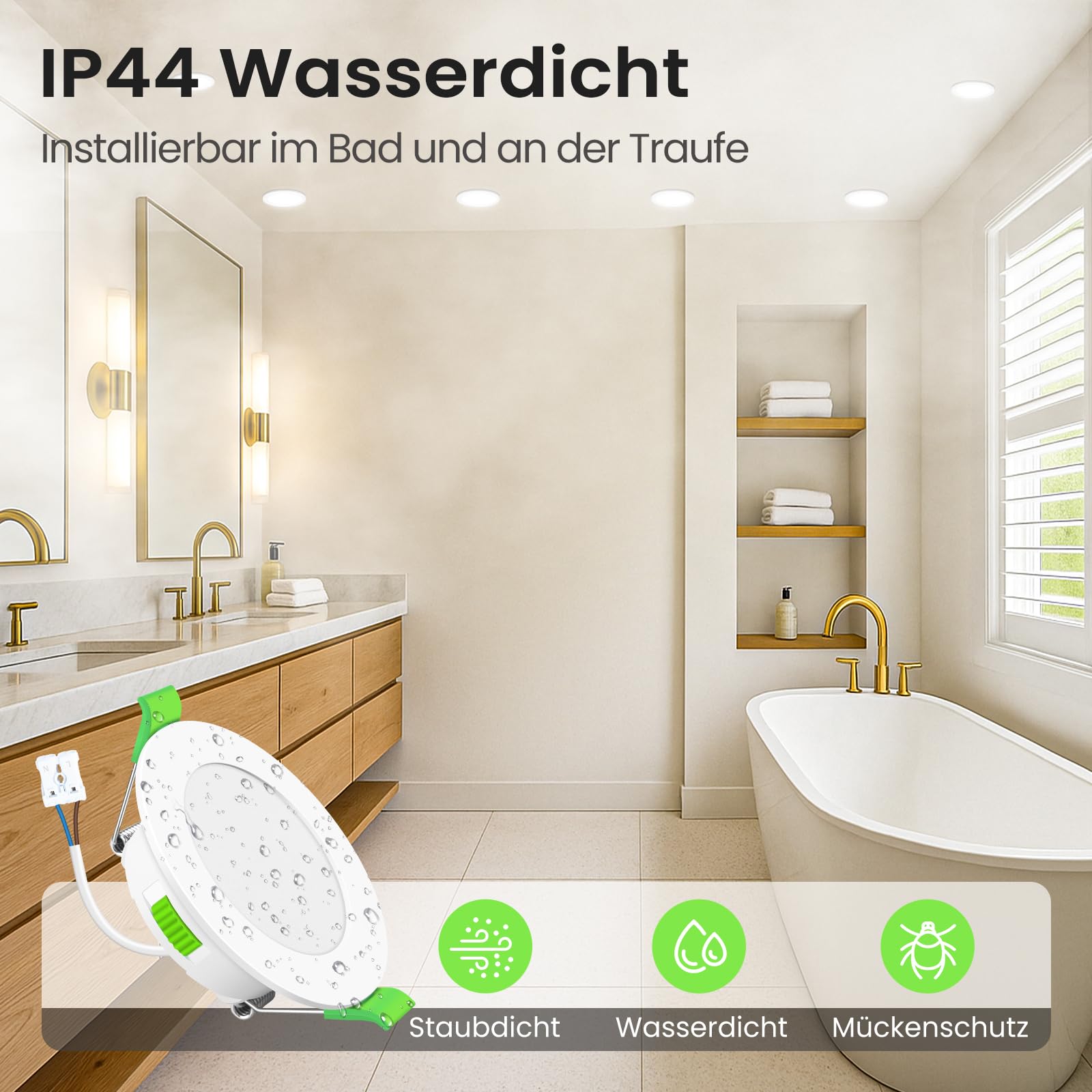 Alusso Einbaustrahler 10W Dimmbar 3CCT 12er Set Weiß