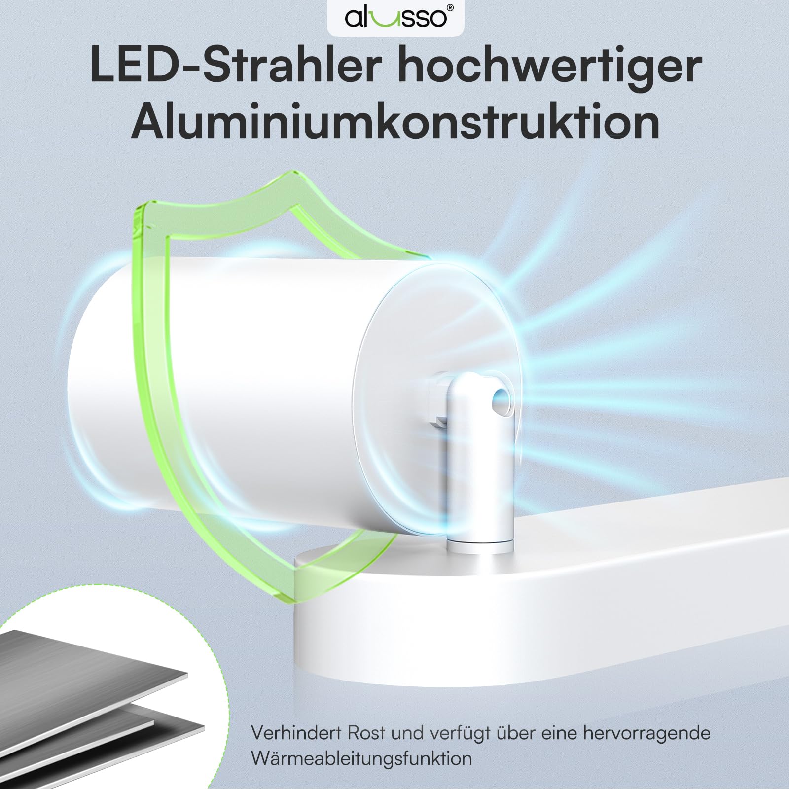 Alusso Deckenstrahler 3-flammig Weiß 5W GU10 schwenkbar
