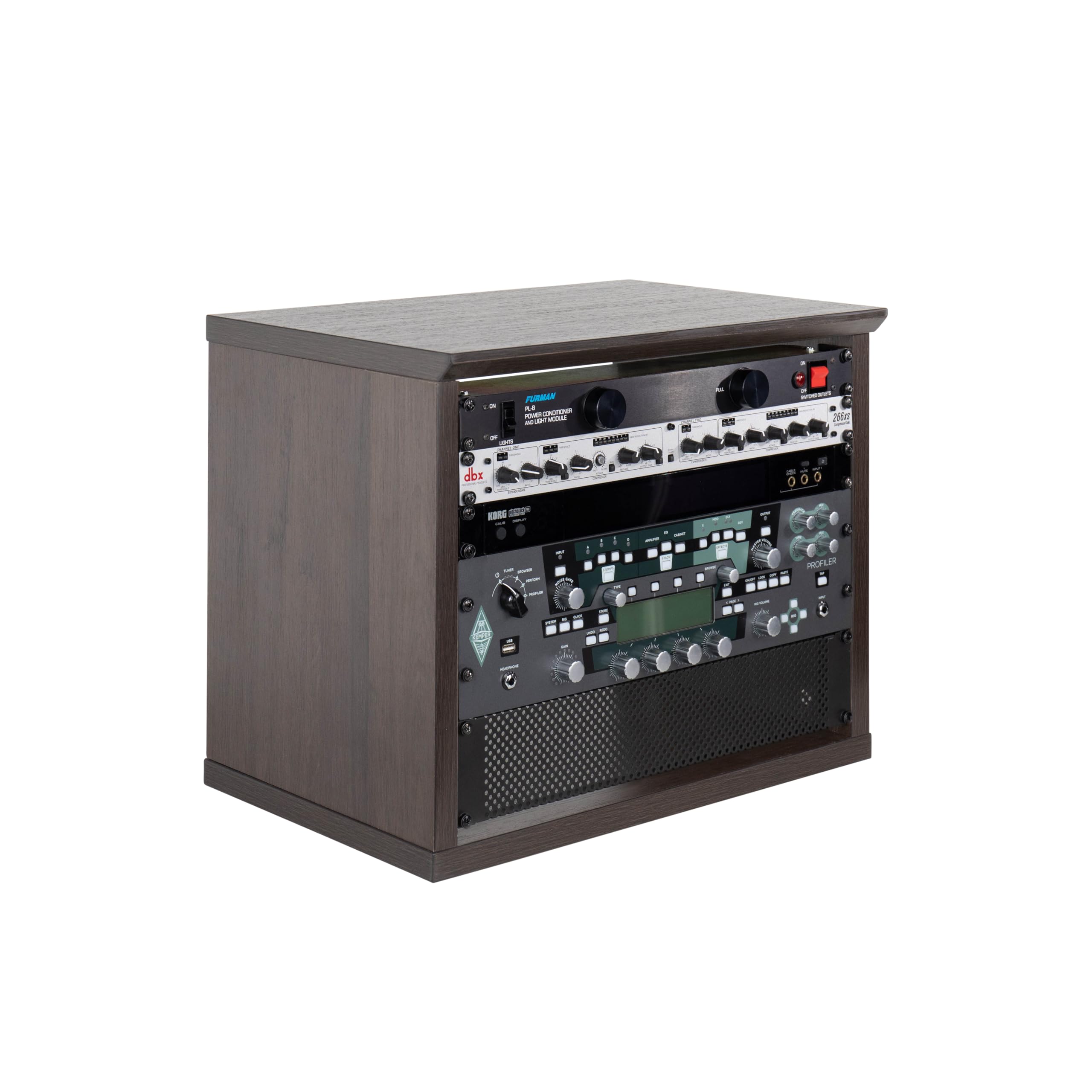 Gator Furniture GFW-ELITERK-8U-BRN Desktop-Rack 8U Walnuss