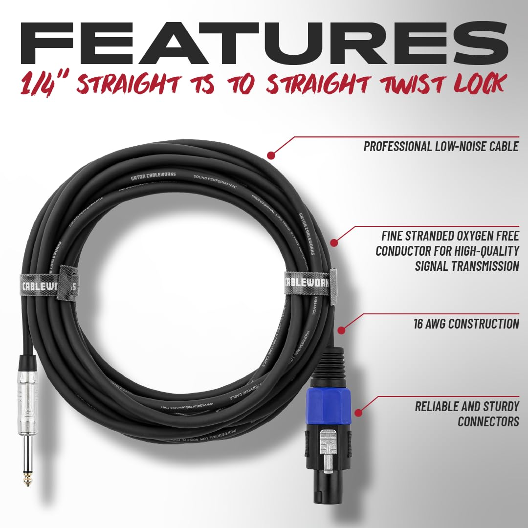 Gator Cables GCWB-SPK-10-1TL Audiokabel 3 m Twist Lock