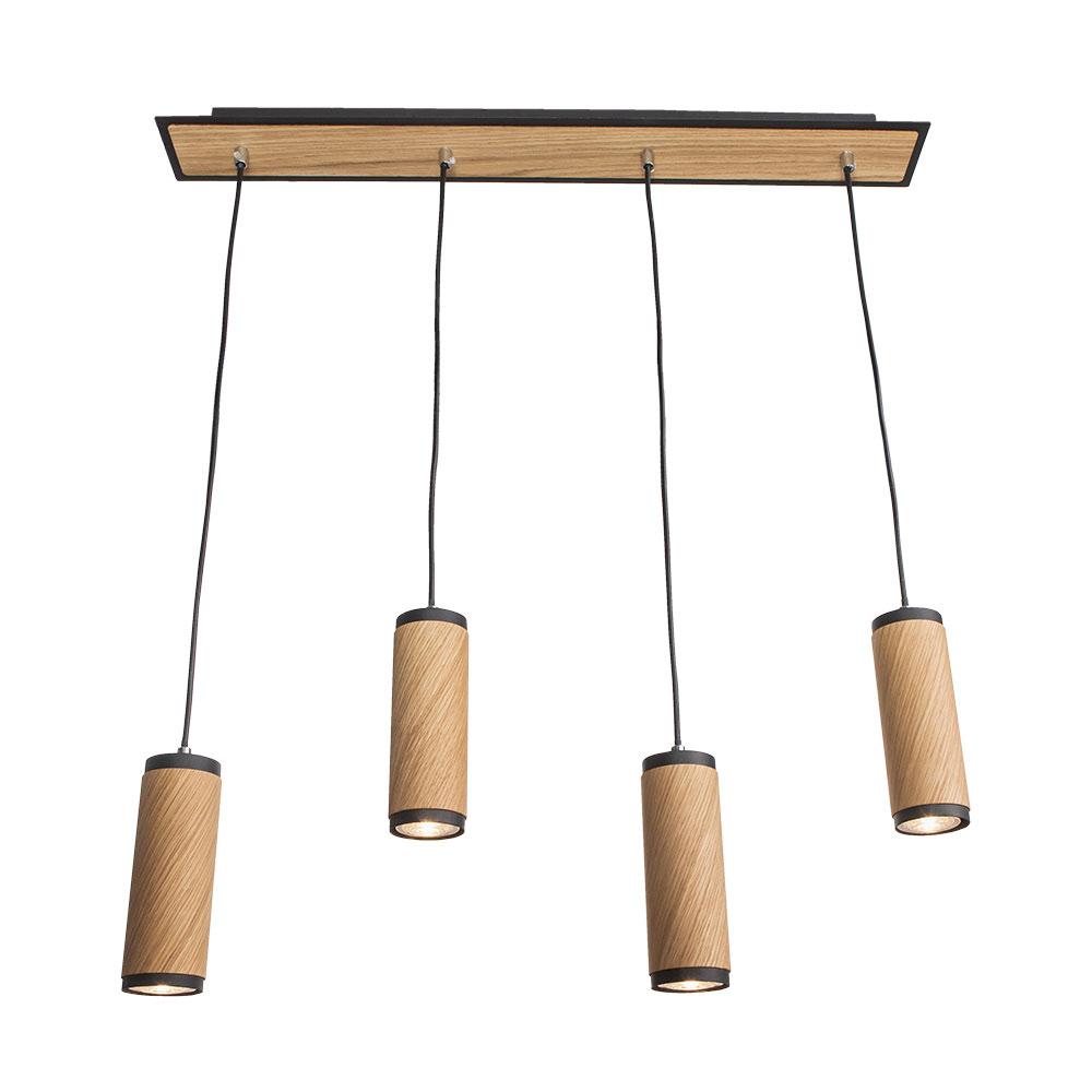 Elobra Living Bolivia 4 Pendelleuchte Asteiche GU10 150cm