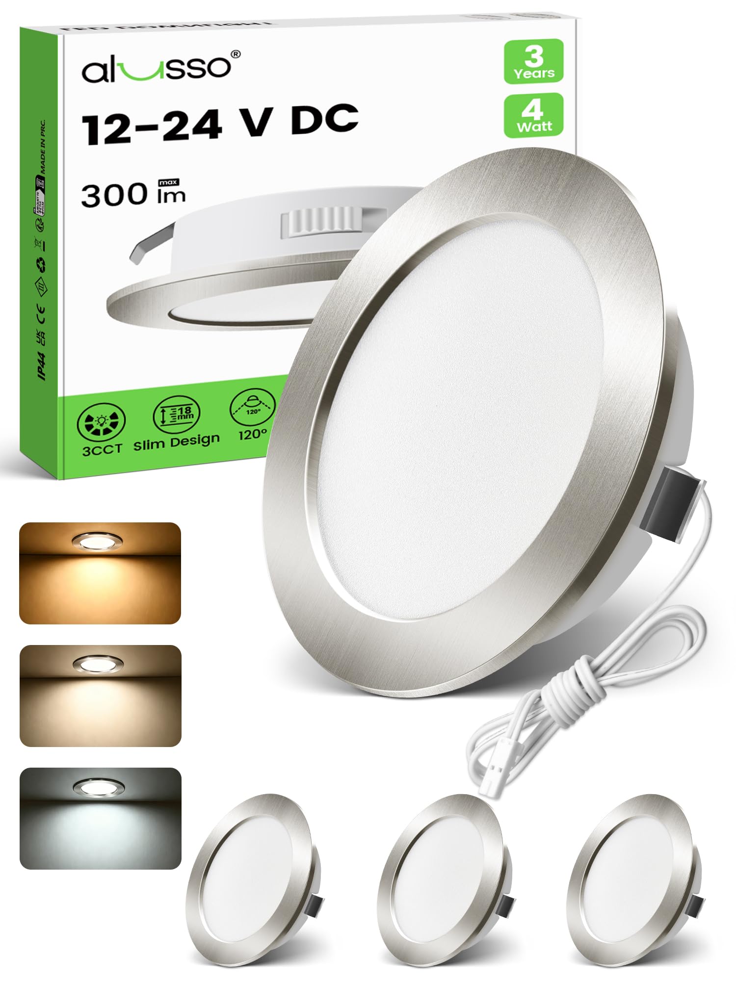 Alusso LED Einbaustrahler weiß 55-58mm 4W IP44