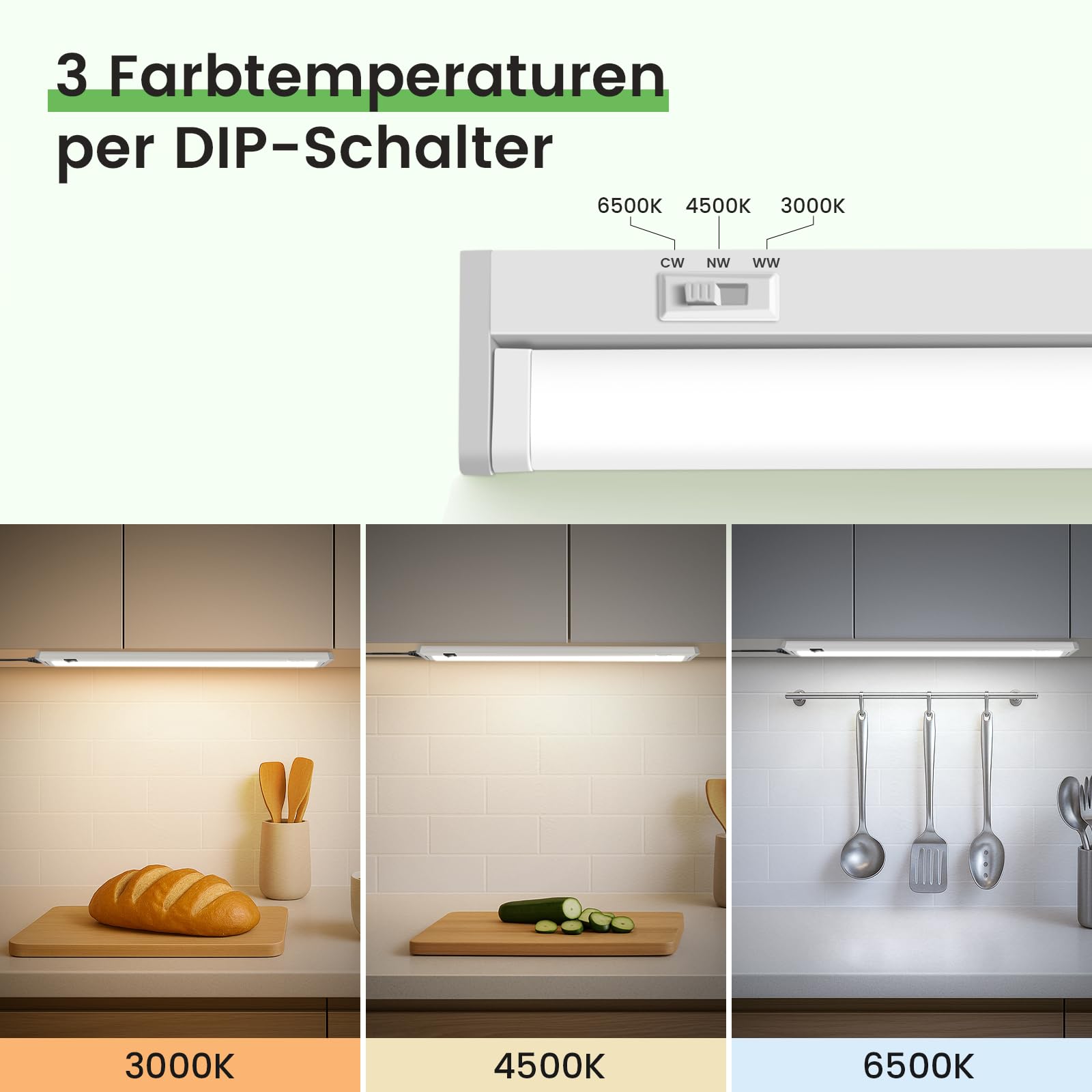 ALUSSO Unterbauleuchte 57cm schwenkbar LED 2 Stück warmweiß
