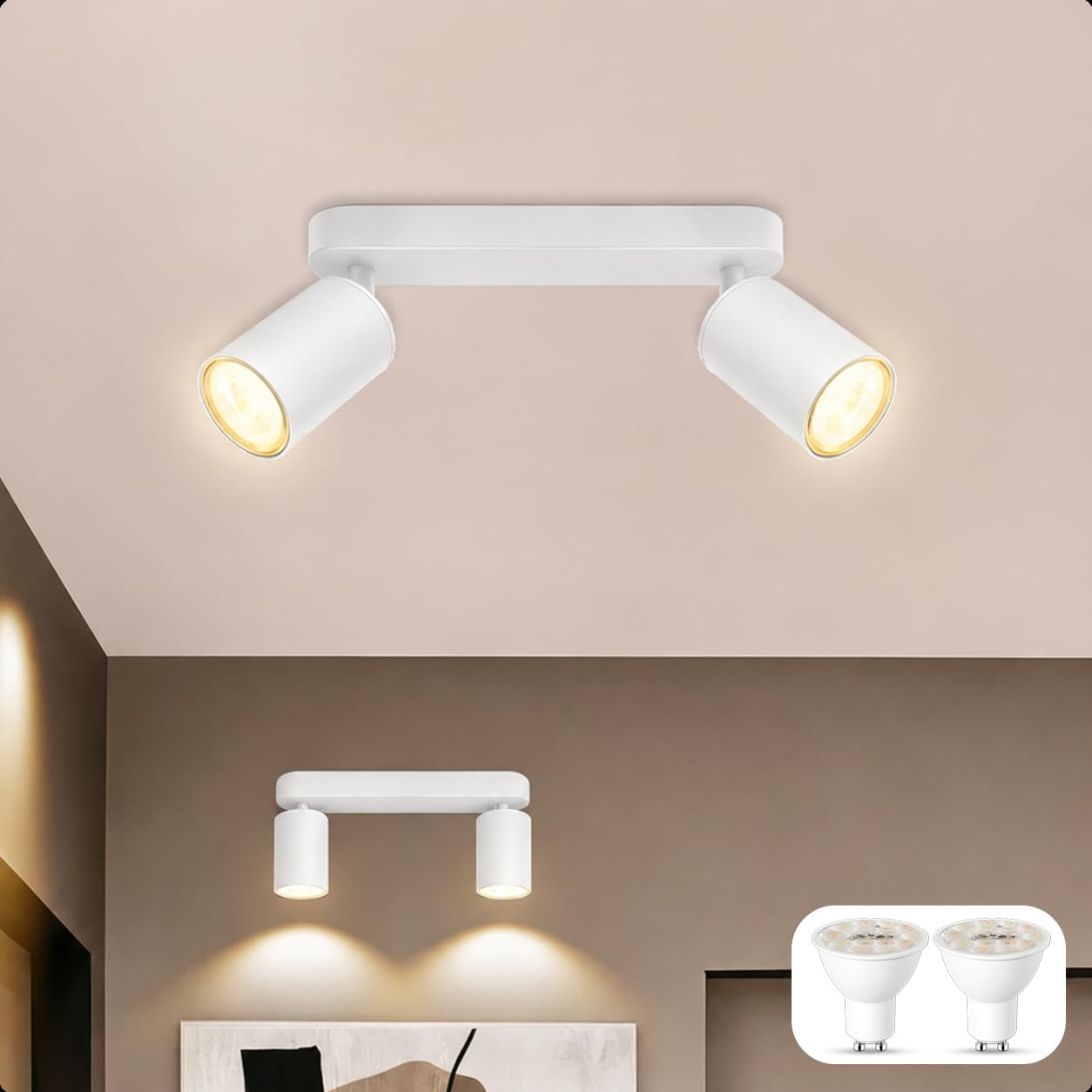 Alusso Recessed Ceiling Light Deckenstrahler 2 flammig GU10