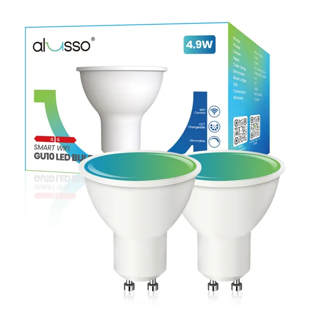 ALUSSO Smart GU10 WLAN Lampe RGB dimmbar 2 Stück
