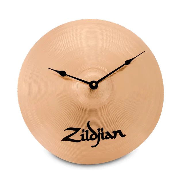 Zildjian Cymbal Wanduhr Becken-Design Schwarz