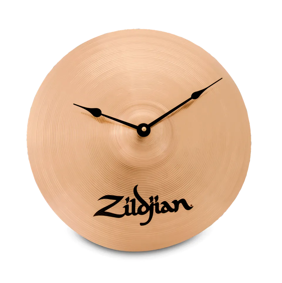 Zildjian Cymbal Wanduhr Becken-Design Schwarz