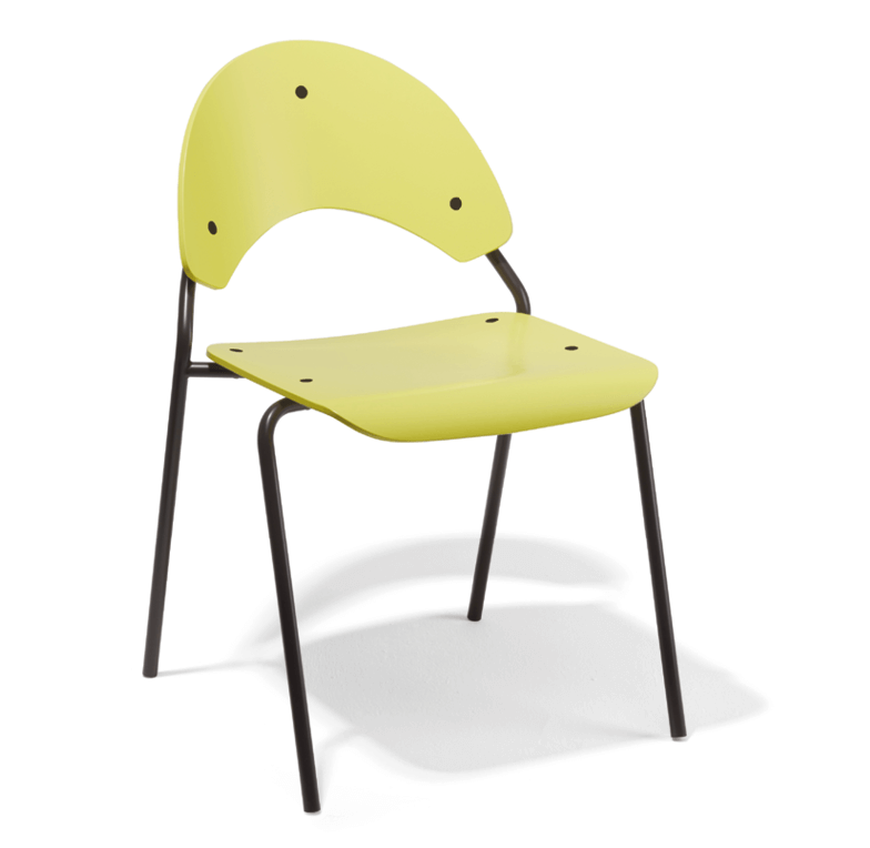 Richard Lampert Frog Stuhl Schwarz Schwefelgelb Muster