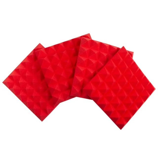 Gator Frameworks Akustikpanel Rot 30x30 cm 4er Pack Pyramide