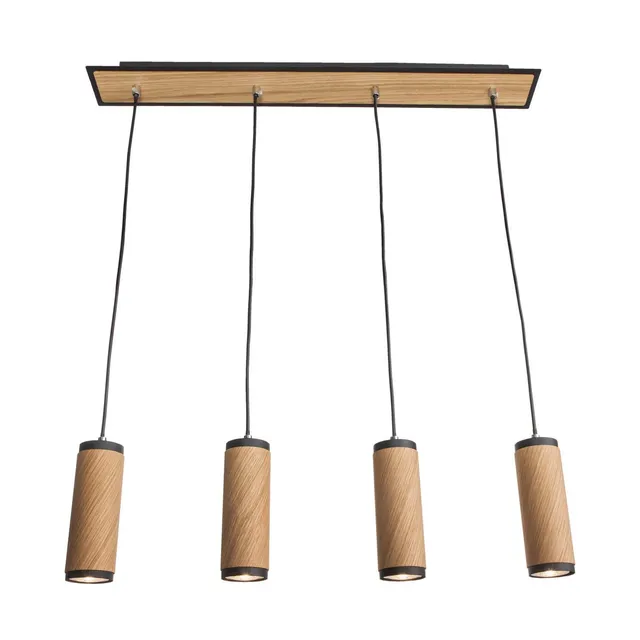 Elobra Living Bolivia 4 Pendelleuchte Asteiche GU10 150cm