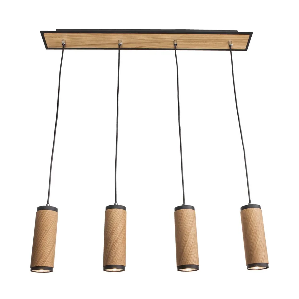 Elobra Living Bolivia 4 Pendelleuchte Asteiche GU10 150cm